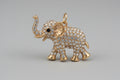 Gold Elephant pendant with Vvs gold diamonds and chain