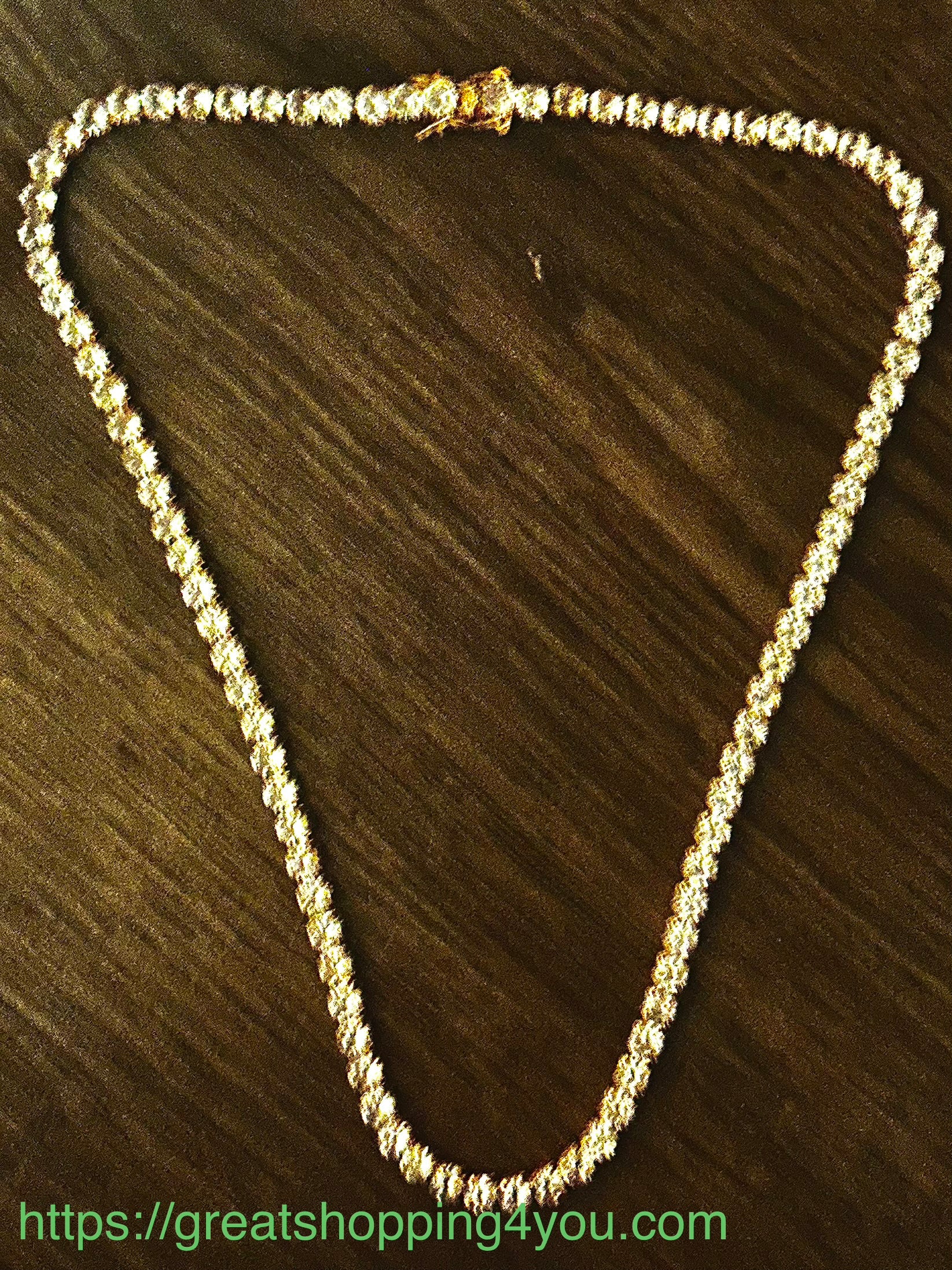 16 in. Vvs Masonite diamond rose gold chain